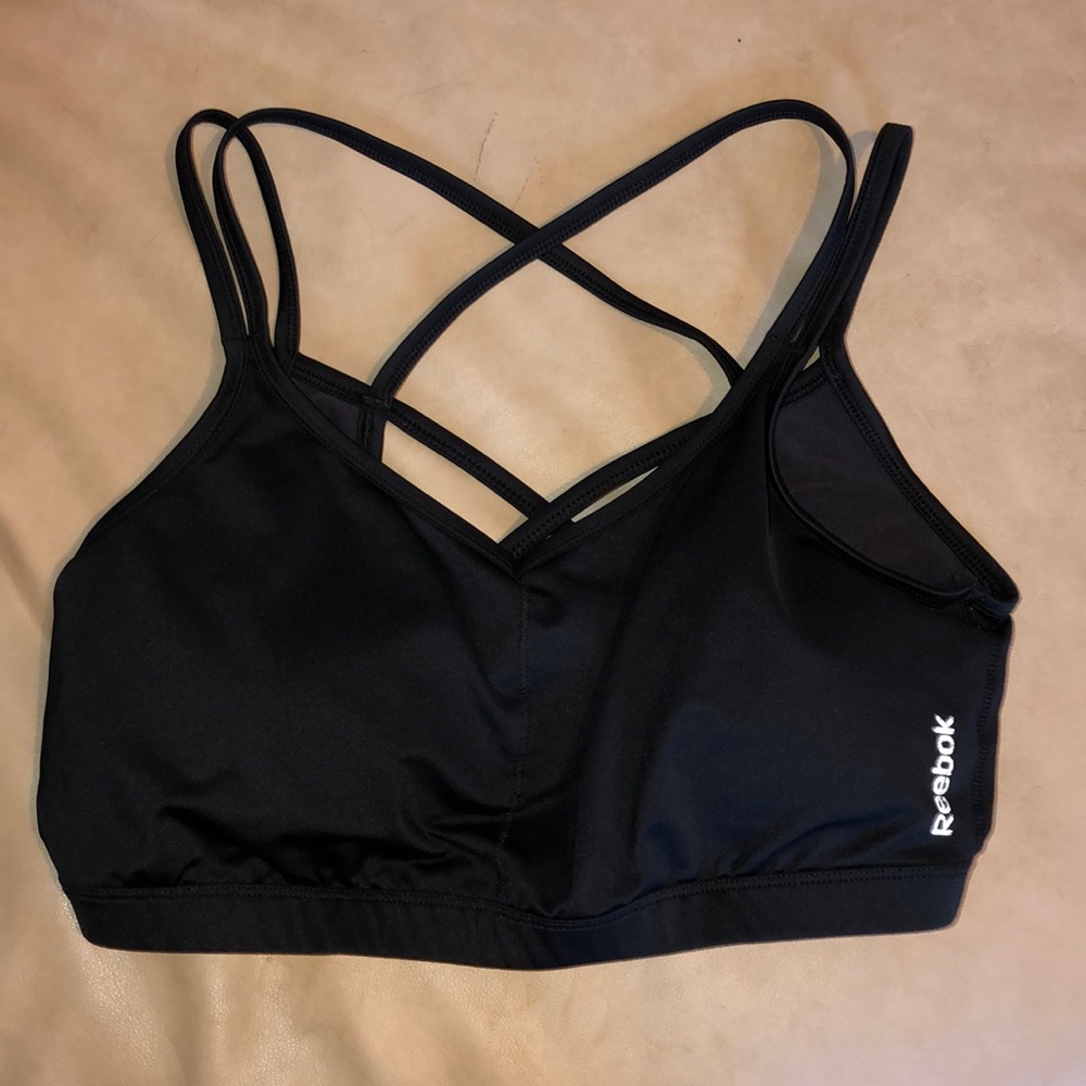Black Reebok sports bra
